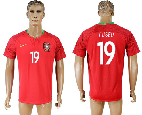 Portugal #19 Eliseu Home Soccer Country Jersey - Click Image to Close